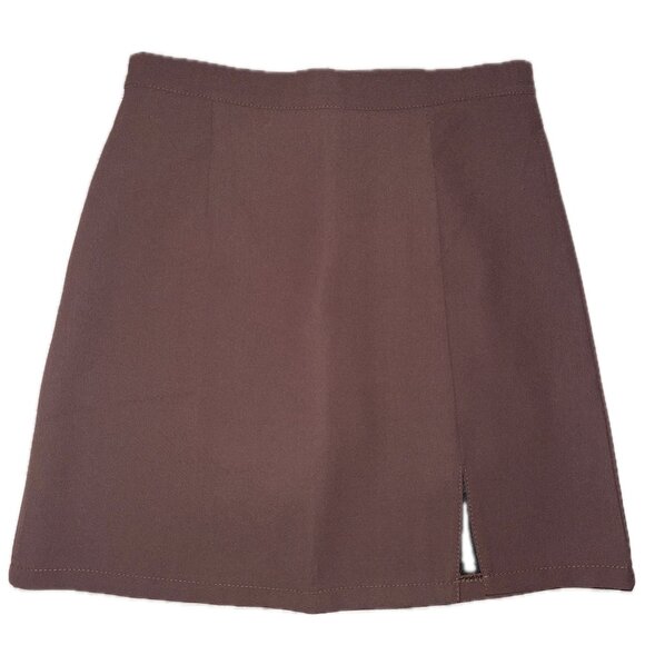Plain High-Waist A-Line Skirt - Picture 1 of 2